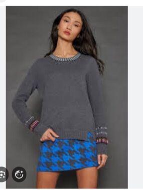 LISA TODD fast track sweater in fog Size Small